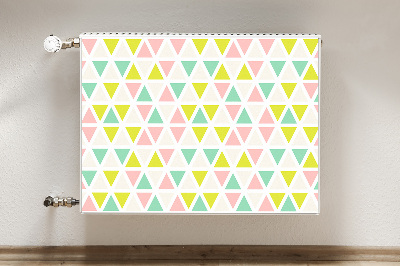 Magnetisk radiatorkåpa Färgglada trianglar