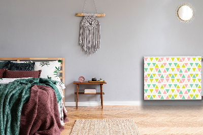Magnetisk radiatorkåpa Färgglada trianglar