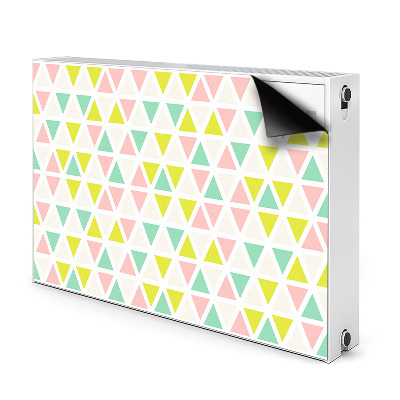 Magnetisk radiatorkåpa Färgglada trianglar