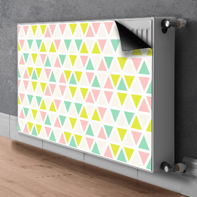 Magnetisk radiatorkåpa Färgglada trianglar