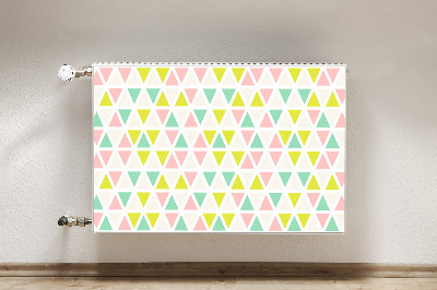 Magnetisk radiatorkåpa Färgglada trianglar