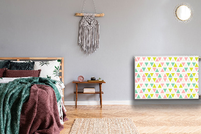 Magnetisk radiatorkåpa Färgglada trianglar