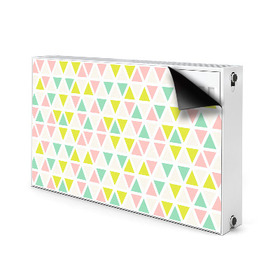 Magnetisk radiatorkåpa Färgglada trianglar