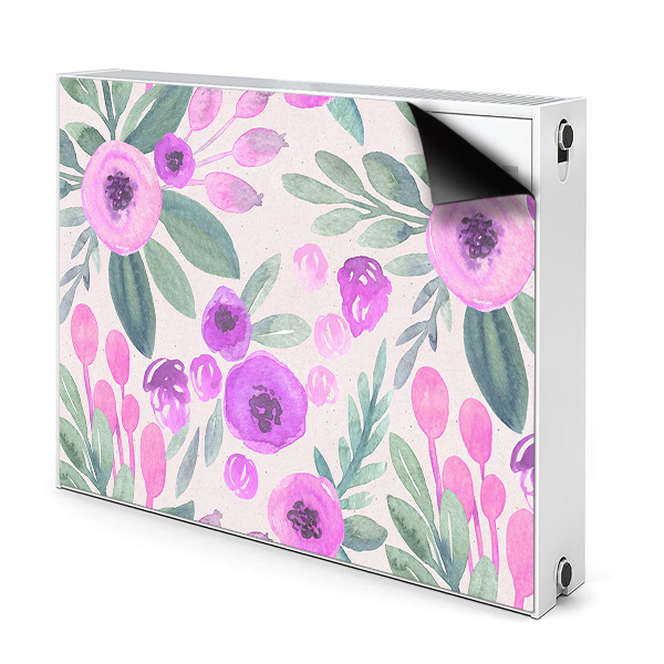 Magnetisk radiatorkåpa Blommönster