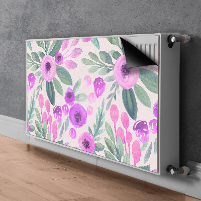 Magnetisk radiatorkåpa Blommönster
