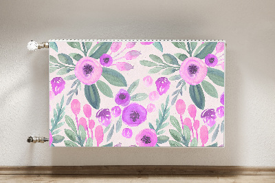 Magnetisk radiatorkåpa Blommönster
