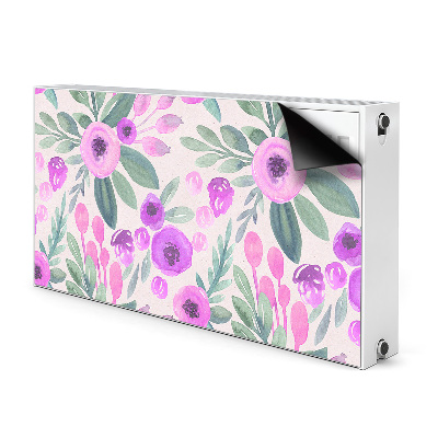 Magnetisk radiatorkåpa Blommönster