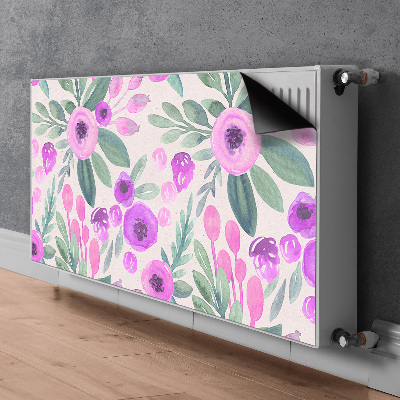 Magnetisk radiatorkåpa Blommönster