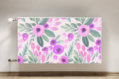 Magnetisk radiatorkåpa Blommönster