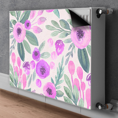 Magnetisk radiatorkåpa Blommönster