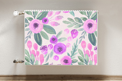 Magnetisk radiatorkåpa Blommönster