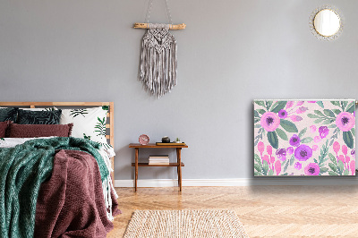 Magnetisk radiatorkåpa Blommönster