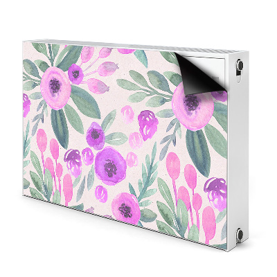 Magnetisk radiatorkåpa Blommönster