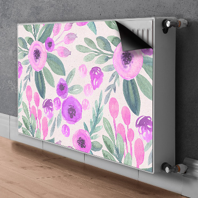 Magnetisk radiatorkåpa Blommönster