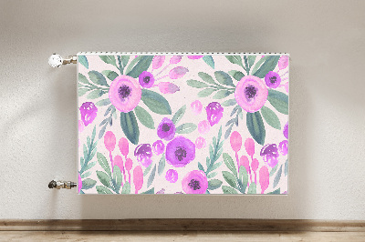 Magnetisk radiatorkåpa Blommönster