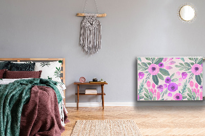 Magnetisk radiatorkåpa Blommönster