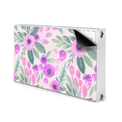Magnetisk radiatorkåpa Blommönster