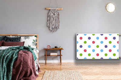 Magnetisk radiatorkåpa Färgglada prickar