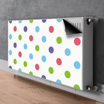 Magnetisk radiatorkåpa Färgglada prickar