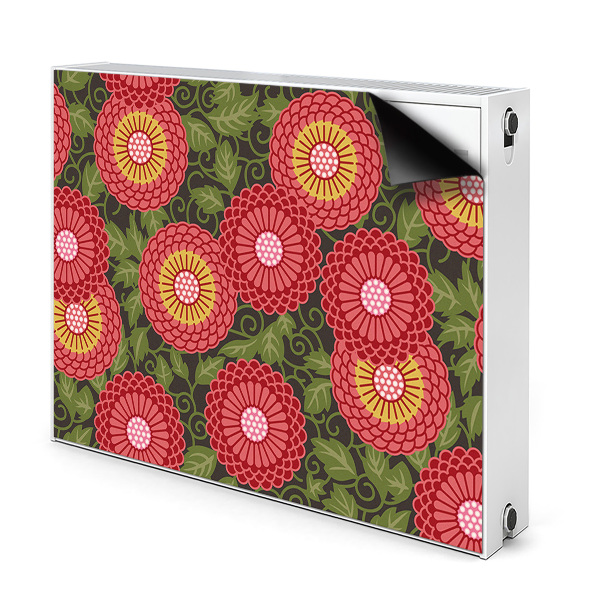 Magnetiskt radiatorskydd Geometriska blommor