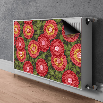 Magnetiskt radiatorskydd Geometriska blommor