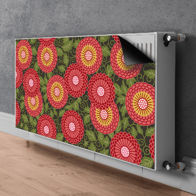 Magnetiskt radiatorskydd Geometriska blommor