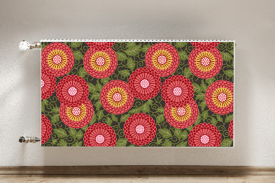 Magnetiskt radiatorskydd Geometriska blommor