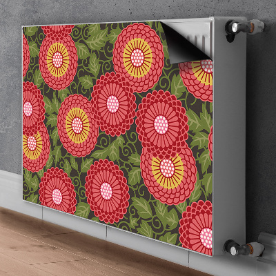Magnetiskt radiatorskydd Geometriska blommor