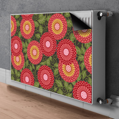 Magnetiskt radiatorskydd Geometriska blommor