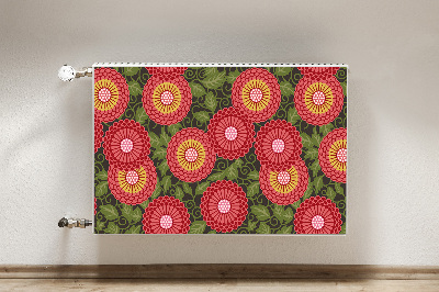 Magnetiskt radiatorskydd Geometriska blommor