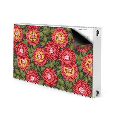 Magnetiskt radiatorskydd Geometriska blommor