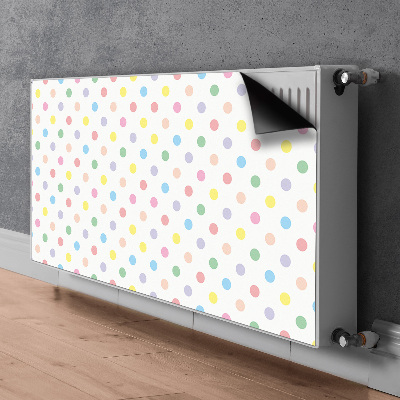 Magnetisk radiatorkåpa Färgglada prickar