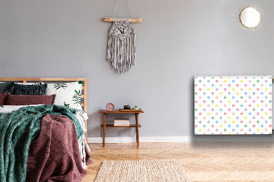 Magnetisk radiatorkåpa Färgglada prickar