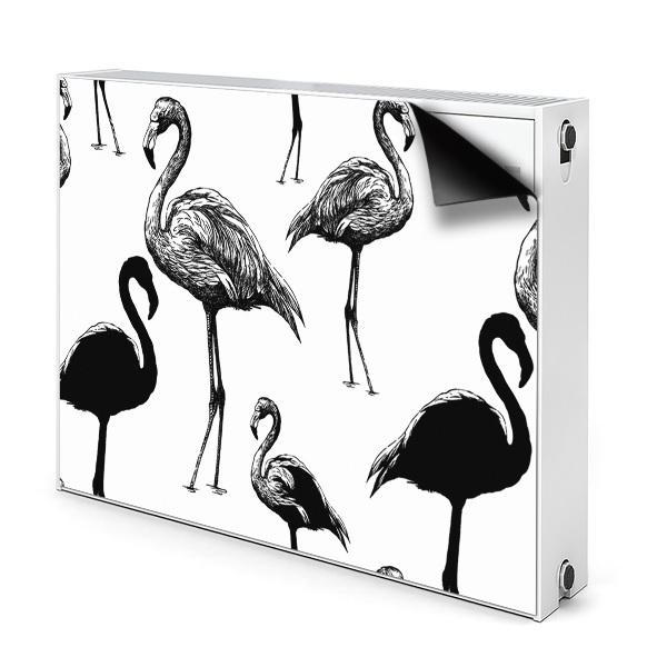 Magnetisk radiatorkåpa Flamingos i retrostil