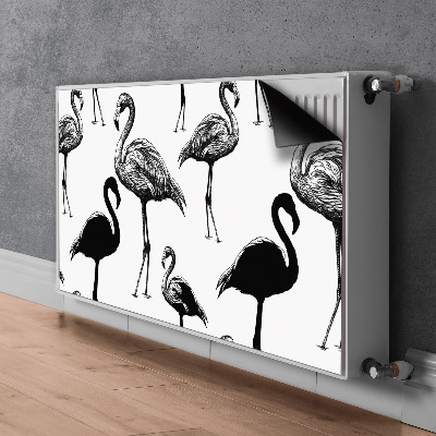 Magnetisk radiatorkåpa Flamingos i retrostil
