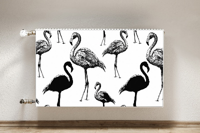 Magnetisk radiatorkåpa Flamingos i retrostil