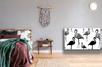 Magnetisk radiatorkåpa Flamingos i retrostil