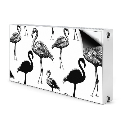 Magnetisk radiatorkåpa Flamingos i retrostil