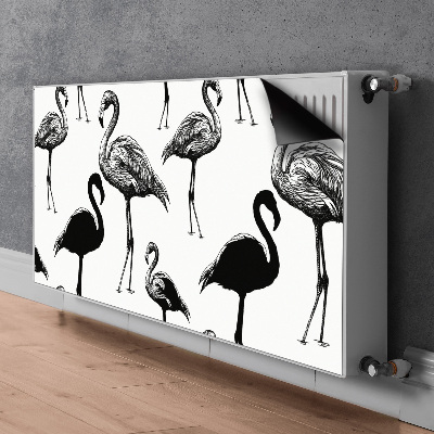 Magnetisk radiatorkåpa Flamingos i retrostil