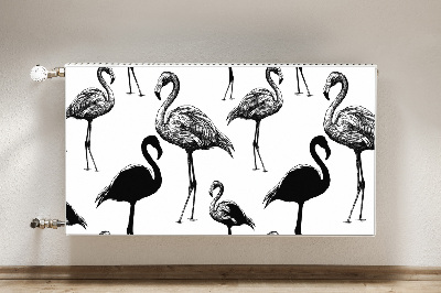 Magnetisk radiatorkåpa Flamingos i retrostil