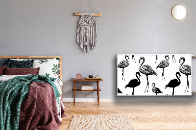 Magnetisk radiatorkåpa Flamingos i retrostil