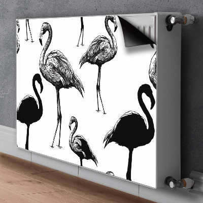 Magnetisk radiatorkåpa Flamingos i retrostil
