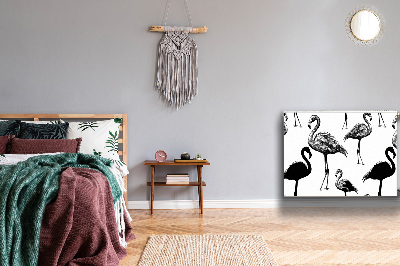 Magnetisk radiatorkåpa Flamingos i retrostil