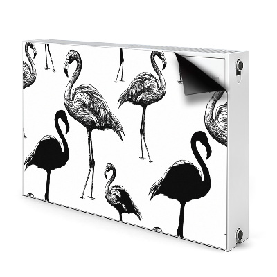 Magnetisk radiatorkåpa Flamingos i retrostil
