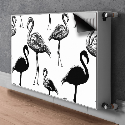 Magnetisk radiatorkåpa Flamingos i retrostil