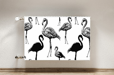 Magnetisk radiatorkåpa Flamingos i retrostil