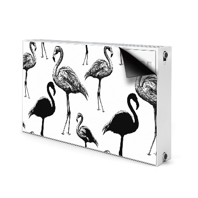 Magnetisk radiatorkåpa Flamingos i retrostil