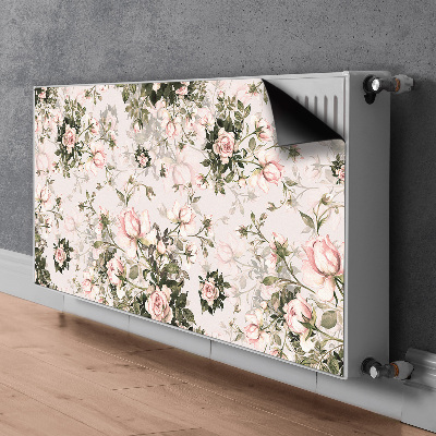 Magnetisk radiatorkåpa Färgglada blommor