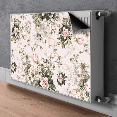 Magnetisk radiatorkåpa Färgglada blommor
