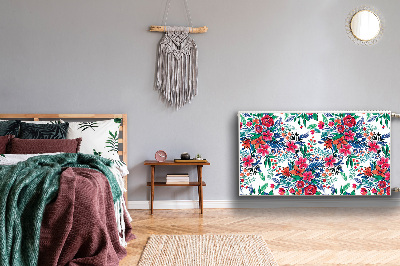 Magnetisk radiatorkåpa Färgglada blommor